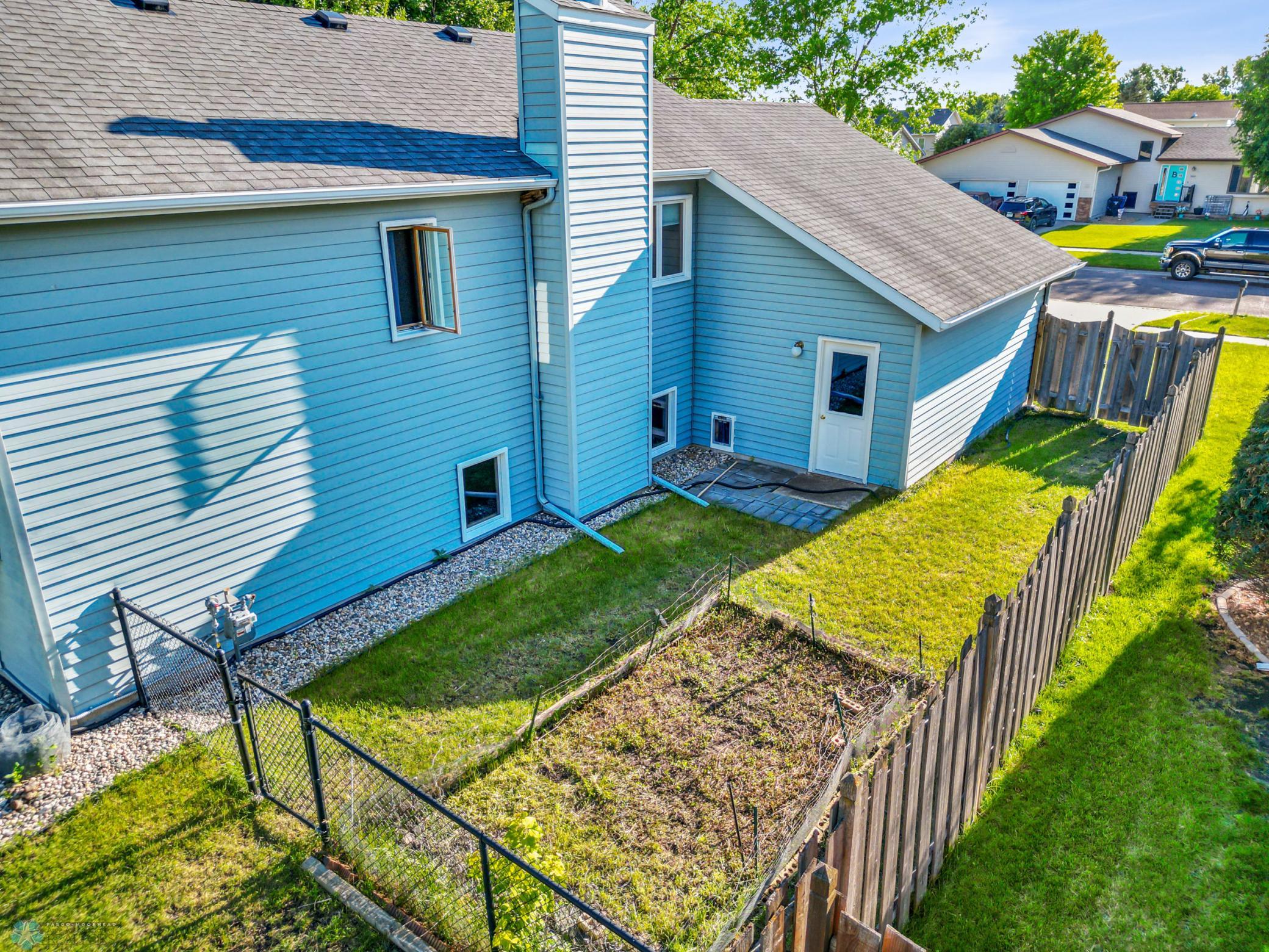 Separate Dog Run Area with garden bed