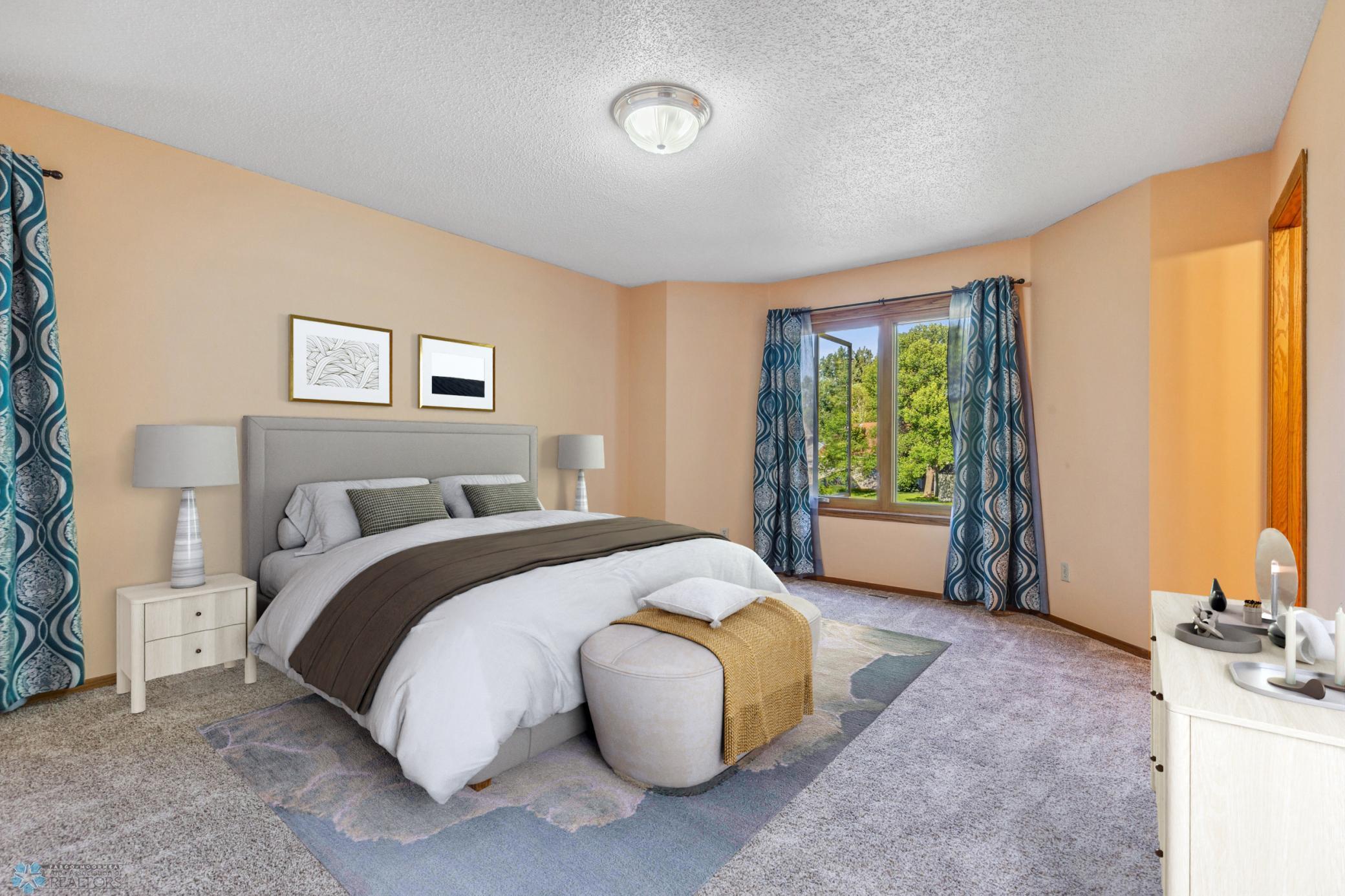 Virtually Staged Primary Bedroom