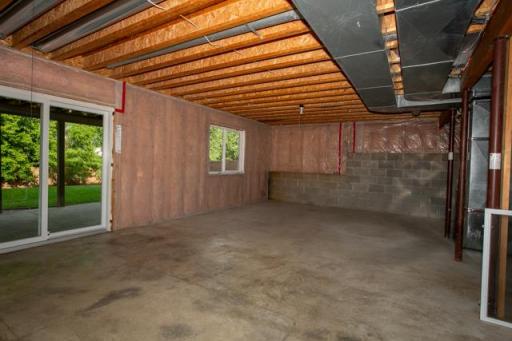 Huge unfinished walkout basement ready for your ideas!