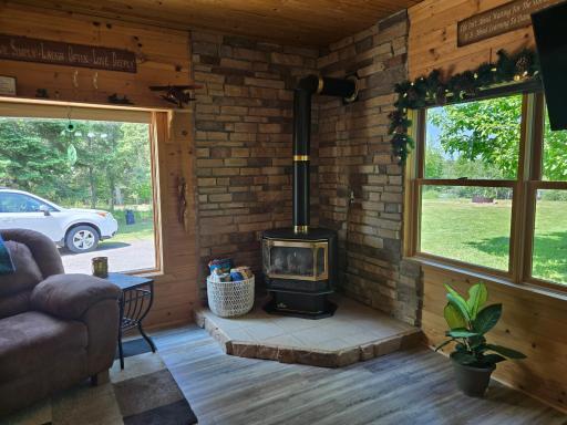 Photo for 2228 Town Road 461, International Falls, MN 56649 - Listing #6560039 Wood stove for those cold night. New flooring brought through the house.