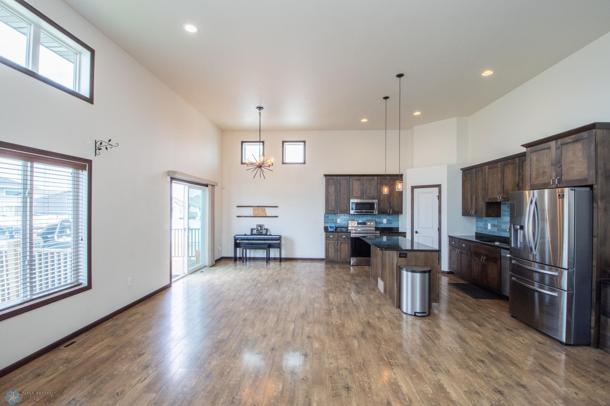 Living Room, Dining Room & Kitchen