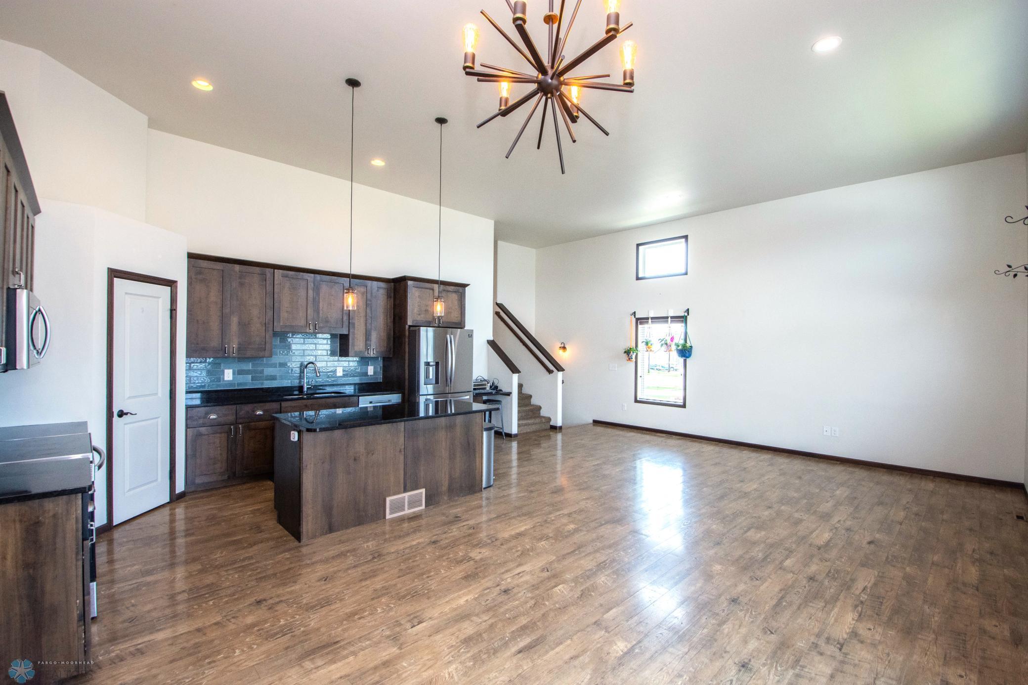 Kitchen with large Living Room