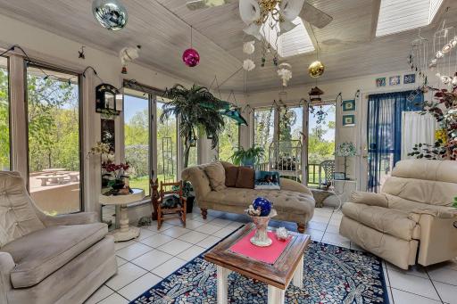 Sunroom is wonderful anytime of the year.