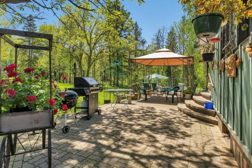 Back patio has many possibilities for entertaining or enjoying the pool