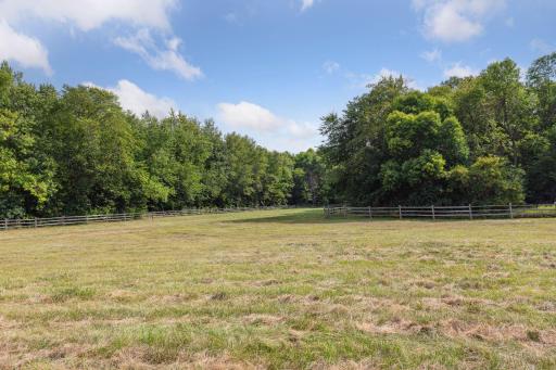 8 acres of the property are classified as pasture. Lake Rebecca Park Reserve, with miles of horse trails, is just .5 miles away. This pasture is not on this property.
