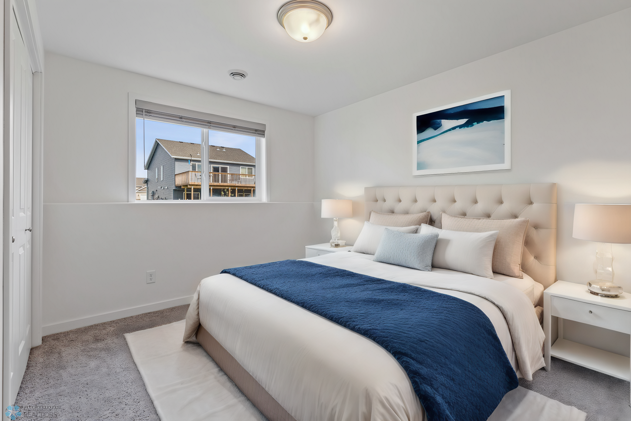 Virtually Staged Lower Level Bedroom 2