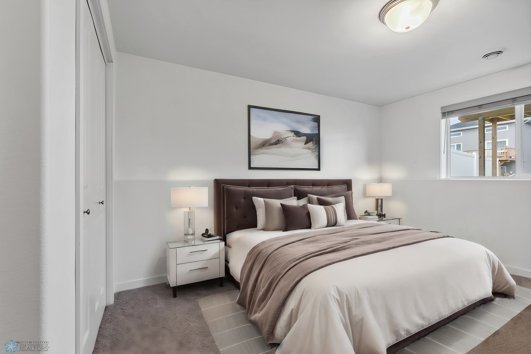 Virtually Staged Lower Level Bedroom 3