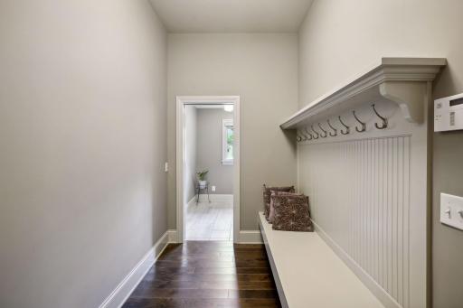 Everything has it place in this large mudroom