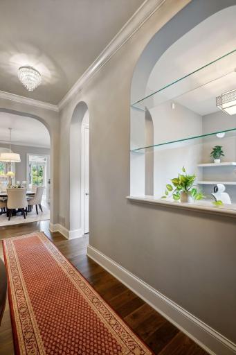 To the right of the foyer is a dedicated office space
