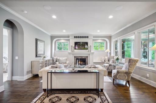 The main floor family room is great for entertaining