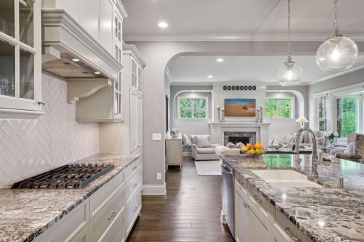 Granite counters tie the polished look together