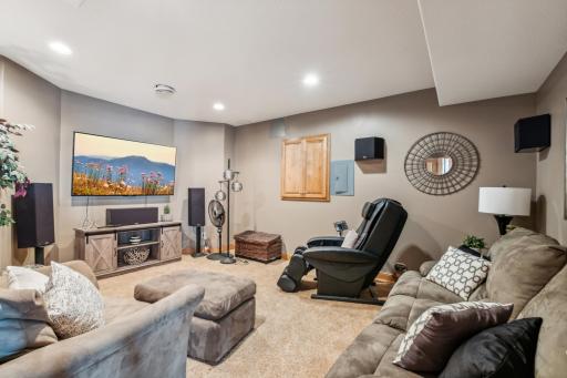 Lower Level Sound Proof Media/Gaming Area