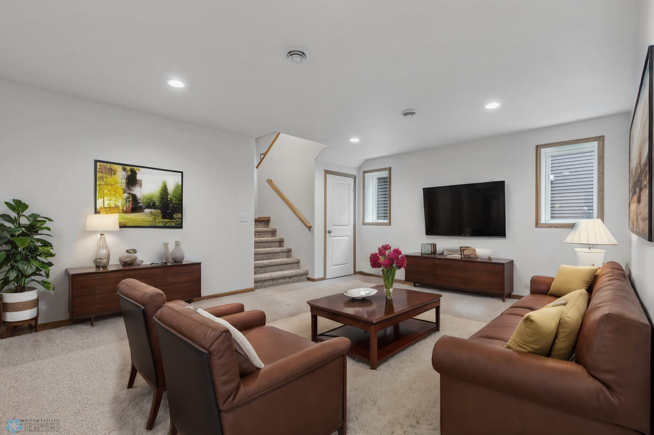 Virtually Staged Family Area
