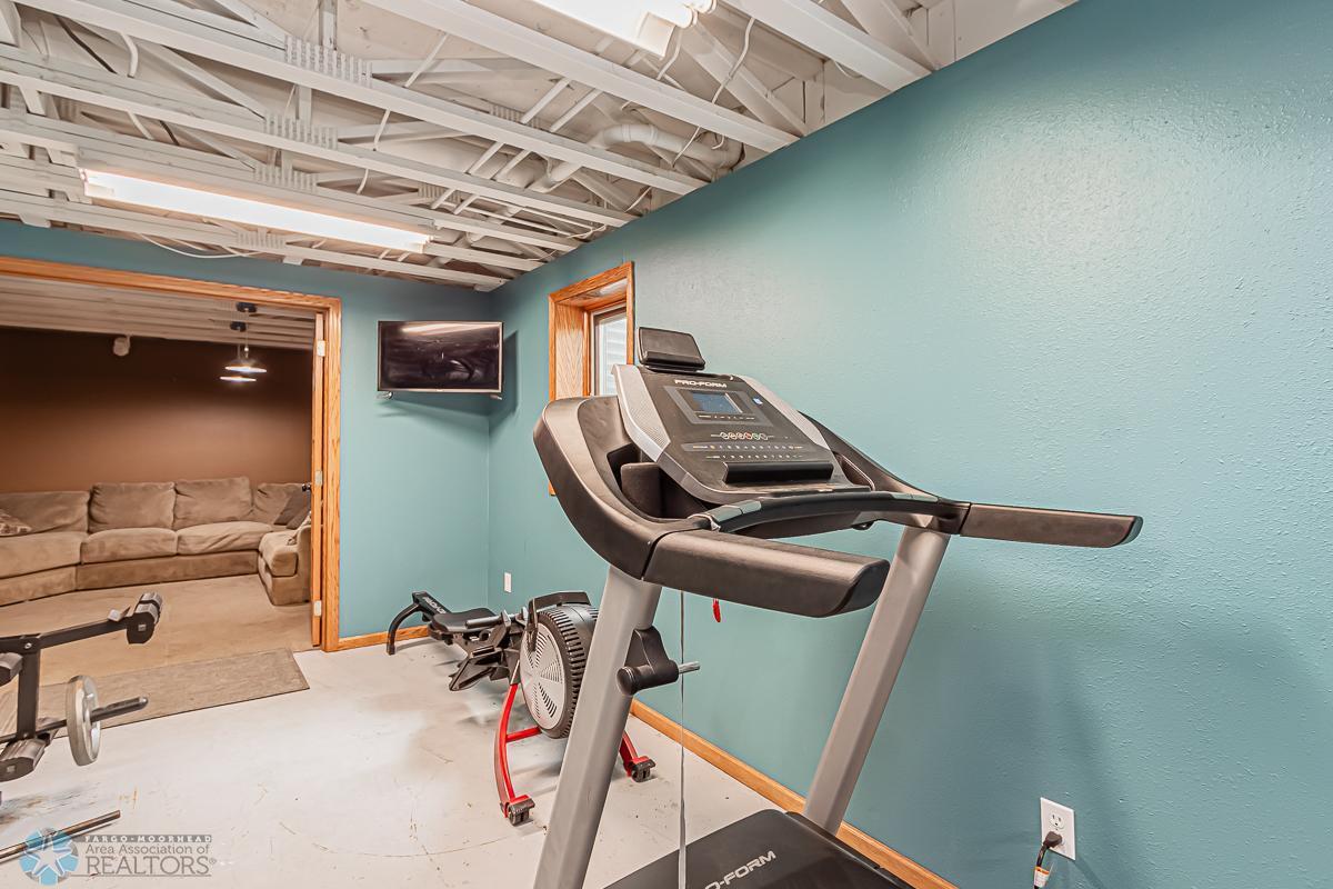 Lower level Bedroom/exercise room with egress