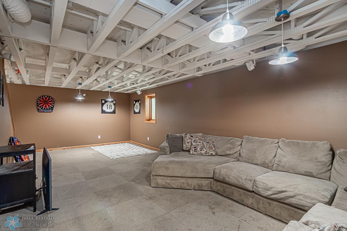 Lower level Family room with egress