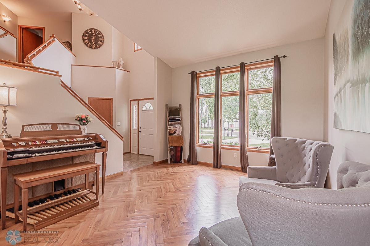 Living Room - Herringbone wood Floors