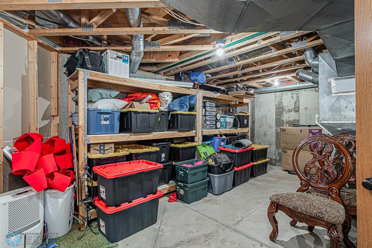 Lower Level storage room with more shelves