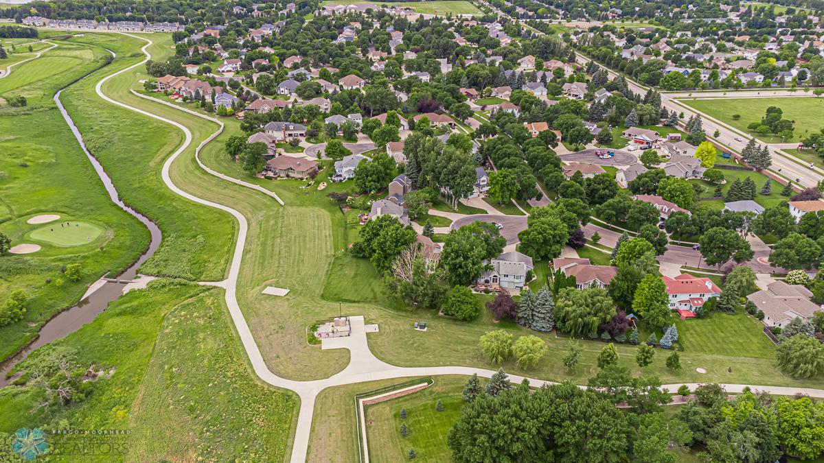 Arial view looking west
