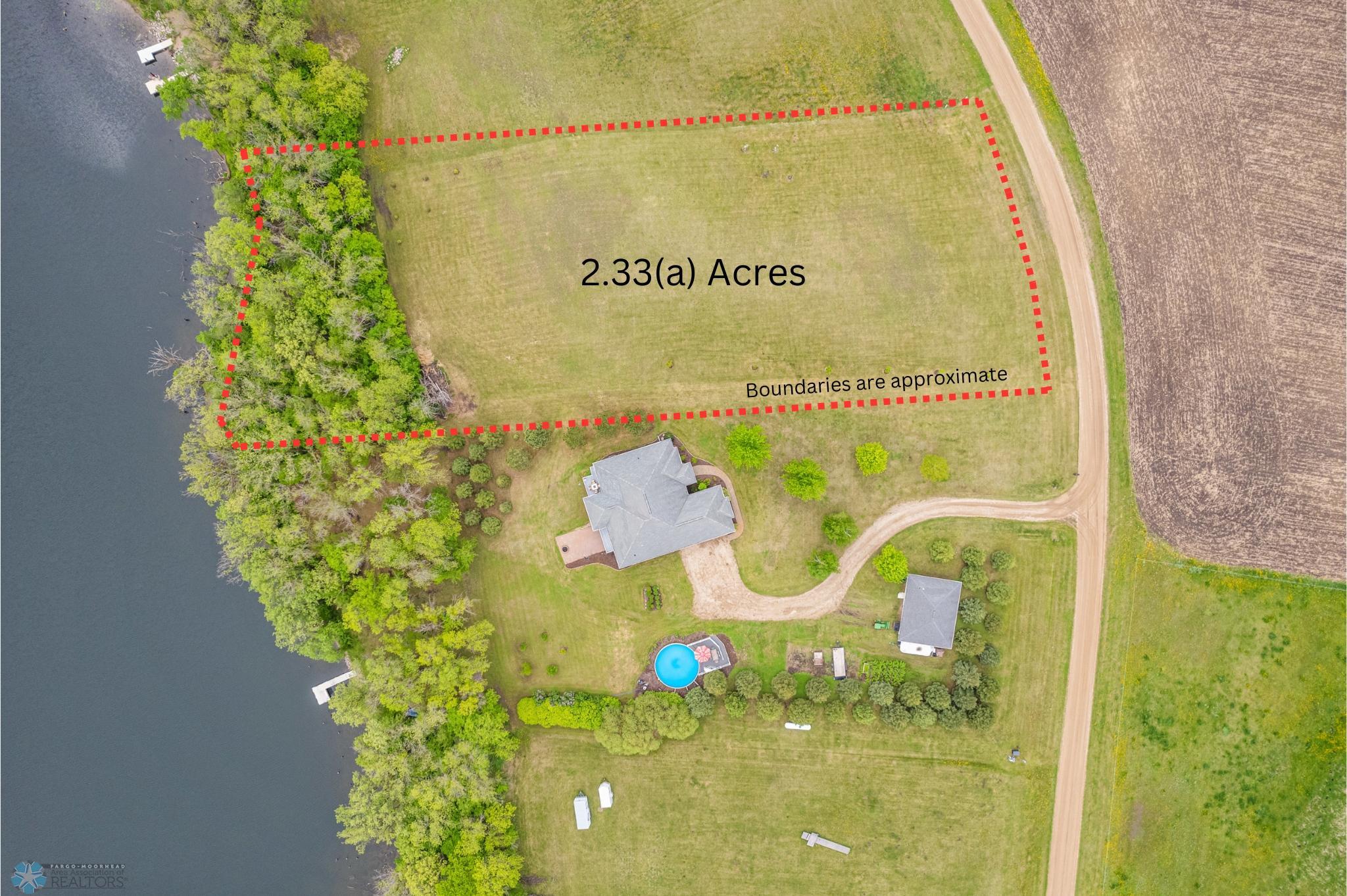 Boundaries are approximate. Adjacent property (with home) also available.
