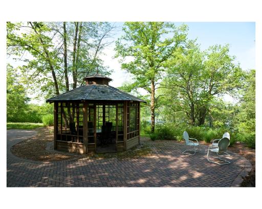 Enjoy the peaceful sights and sounds of nature while relaxing near the gazebo