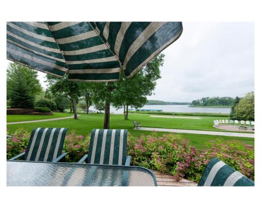 Sip drinks and grab a lunch outside overlooking the lake at the St. Francis House