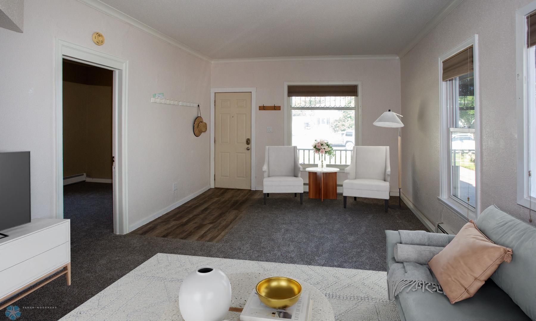 Virtually Staged Living Room