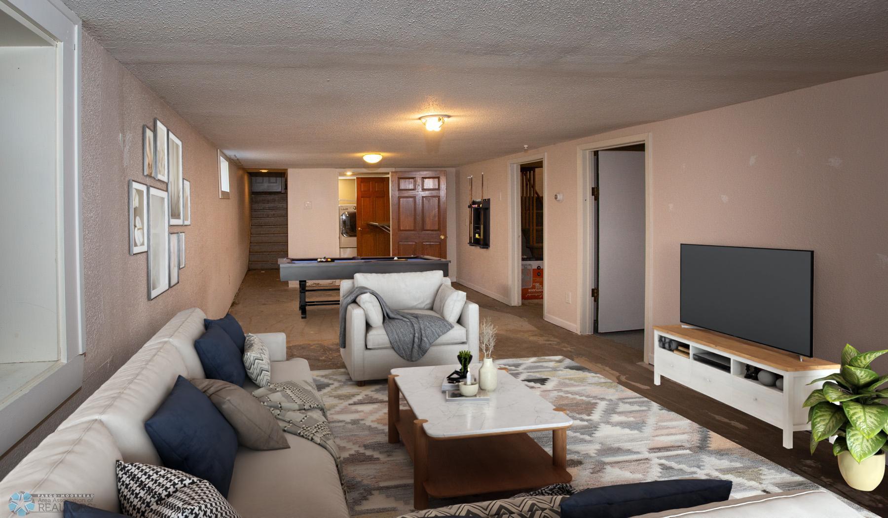 Virtually Staged Family Room