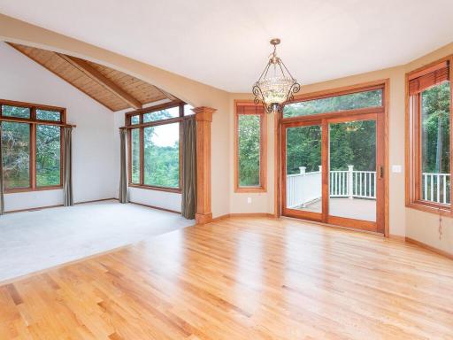 Informal Dining area has patio door to maintenance-free Deck overlooking Backyard.