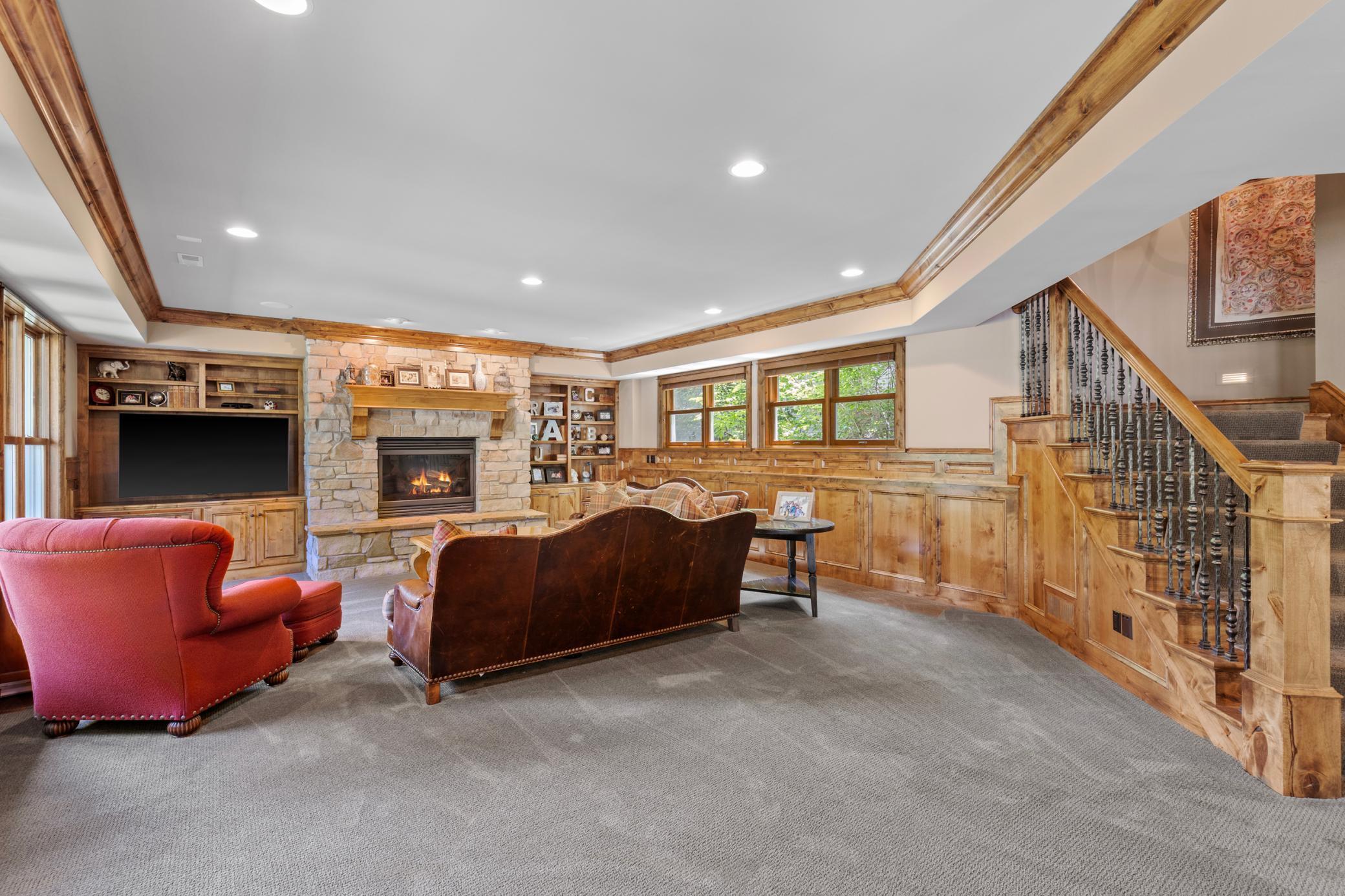 Lower Level Family Room- 2 stairwells to Lower Level