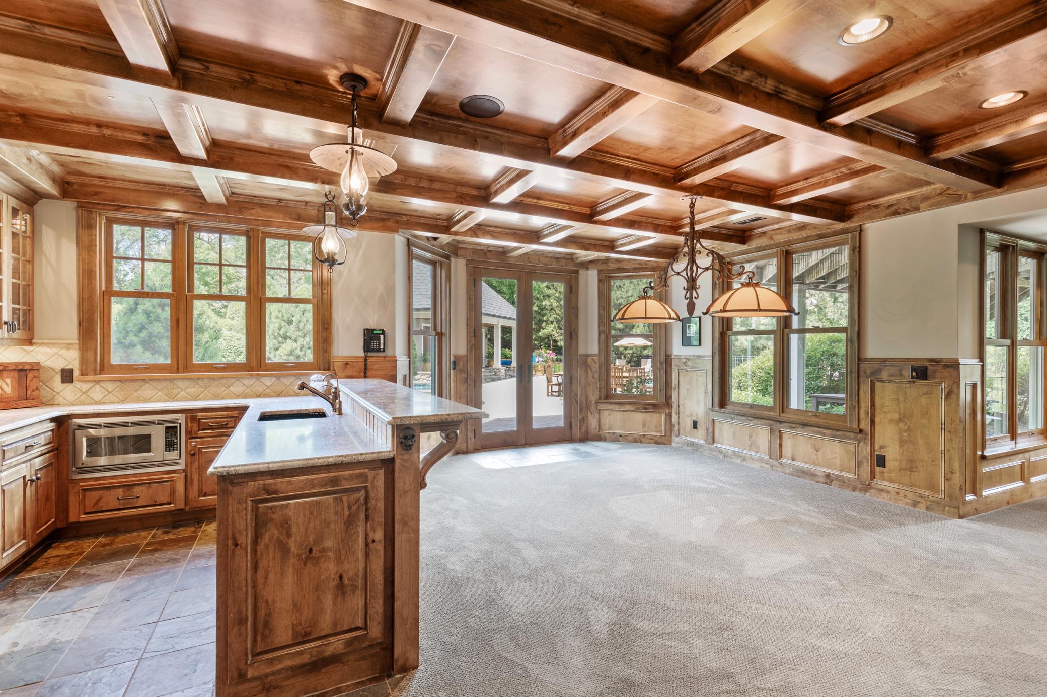Lower Level Game Room and Large Wet Bar - Walkout to Pool Area
