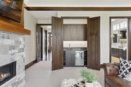 Wet Bar / Coffee Station in Master Bedroom