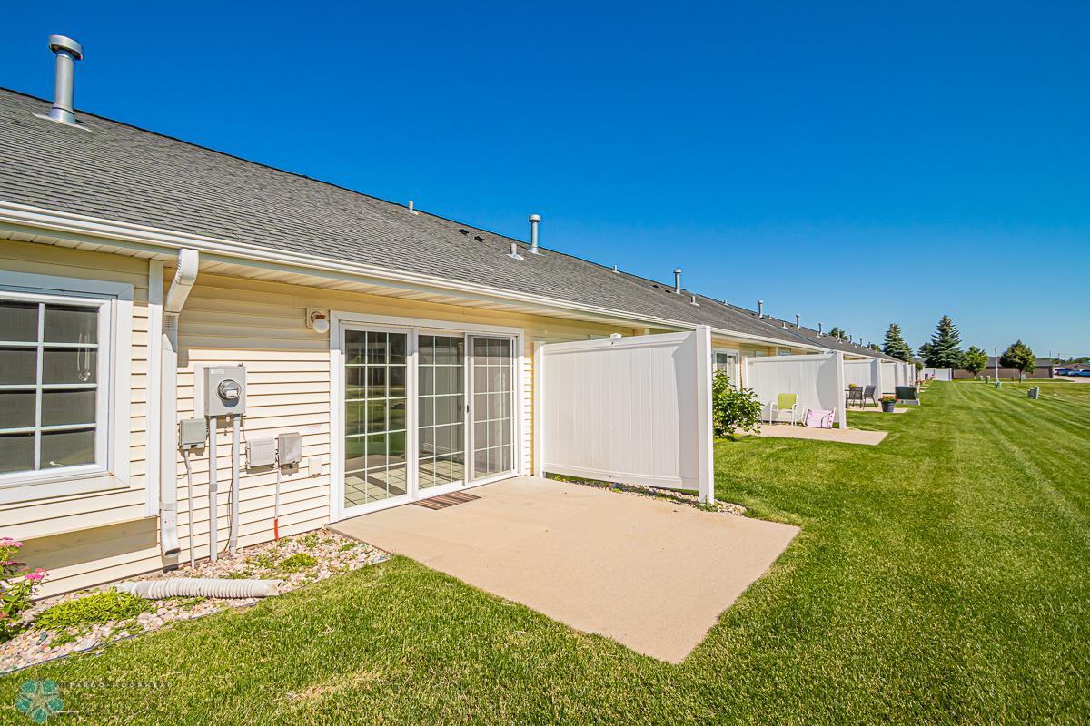 Patio with privacy fence