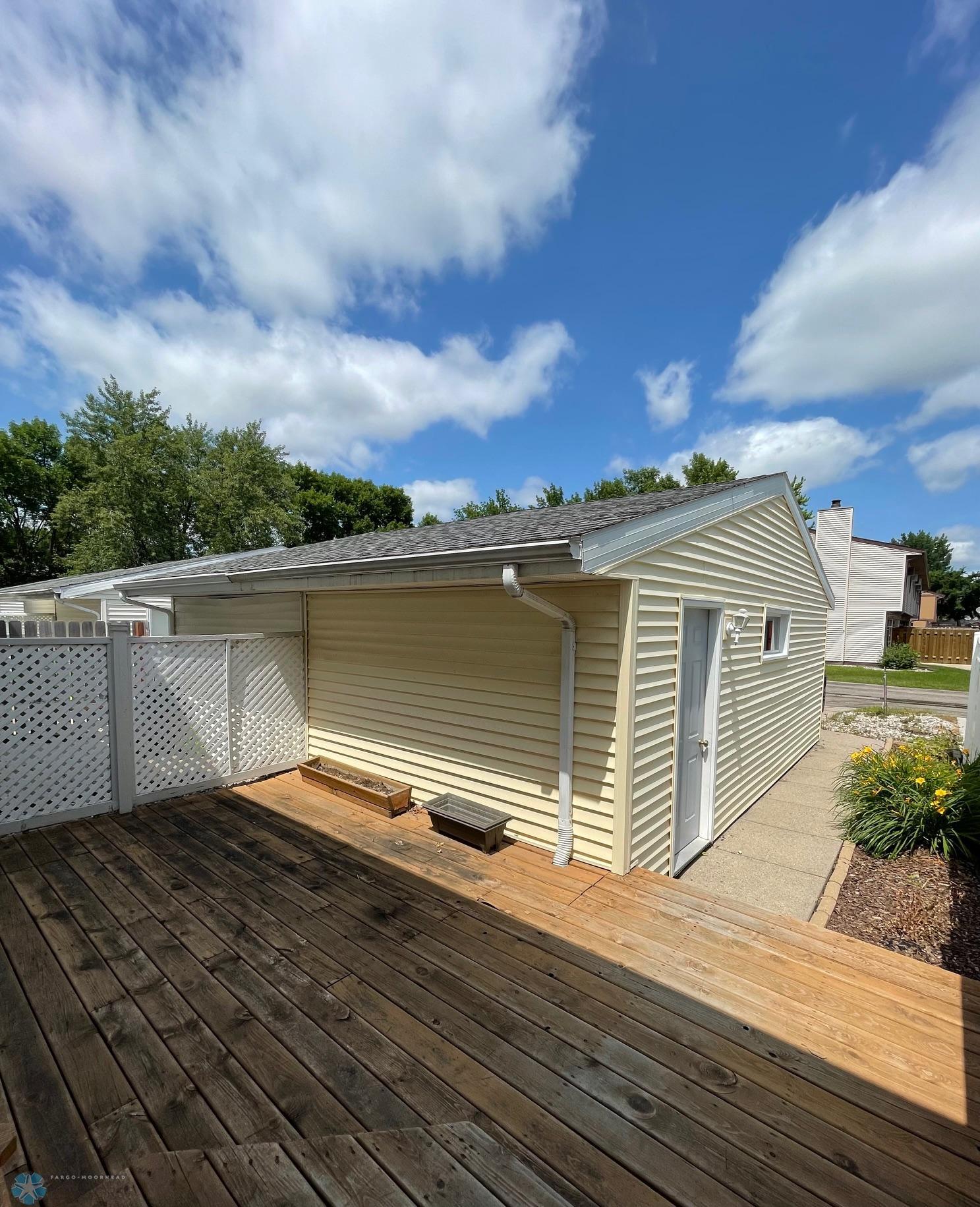 Front patio / garage