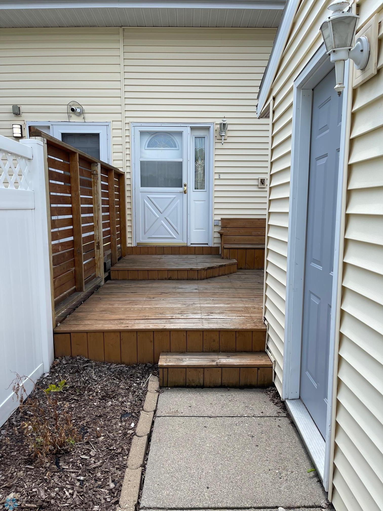 Front entrance of townhouse