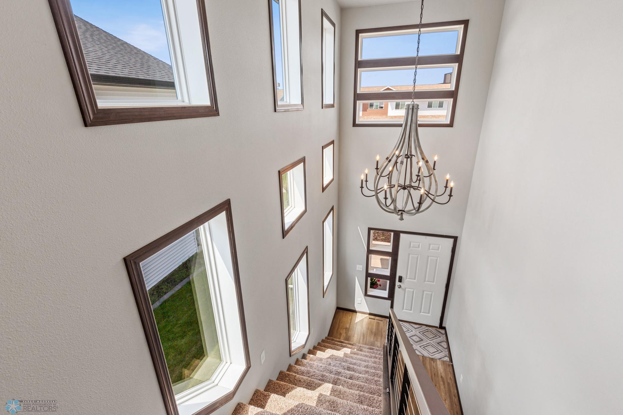 Stairway view of front entrance