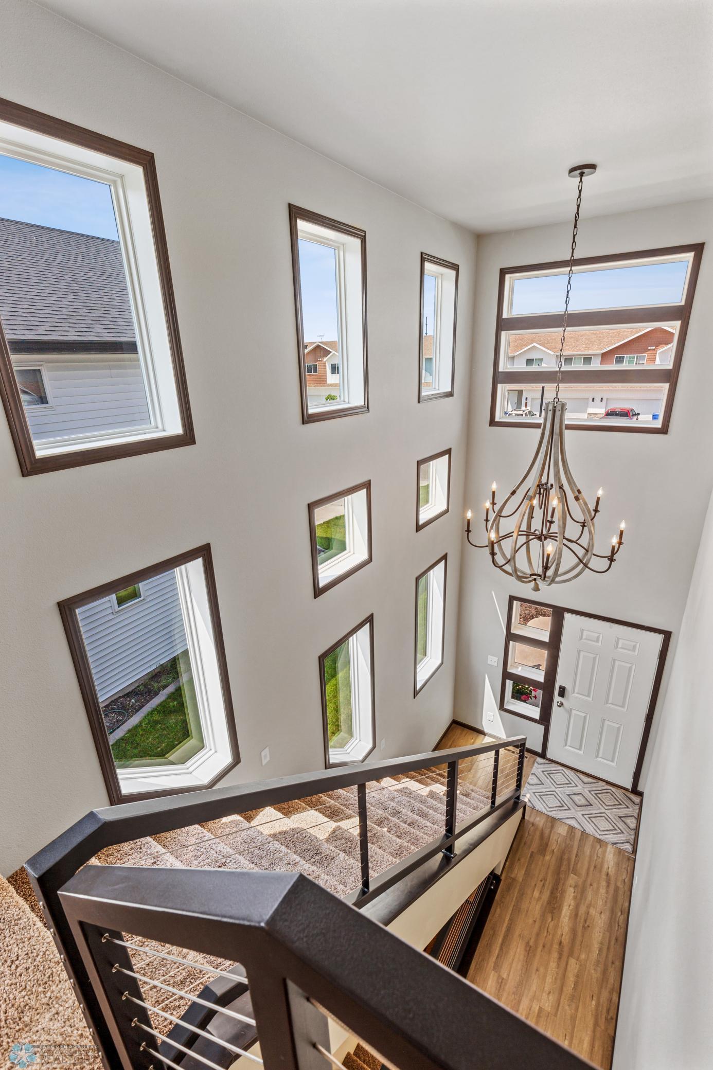 Stairway view of front entrance