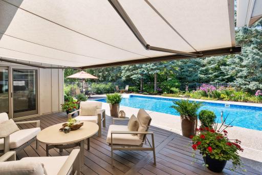Deck and pool area can be easily accessed from multiple main level areas