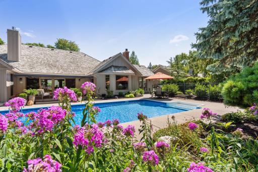 Pool area boasts a resort like atmosphere