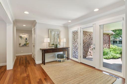 Entry foyer seamlessly connects the more public areas to the private and serene bedroom wing, offering a perfect balance of flow and function
