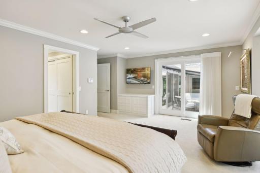 Enjoy an early morning dip or late night swim just steps from the primary suite