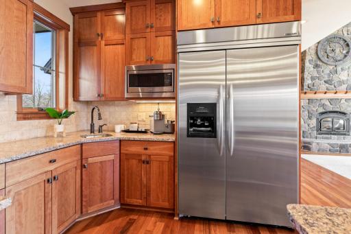 Oversized refrigerator, coffee nook with on demand hot water