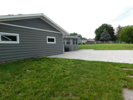 Large back patio