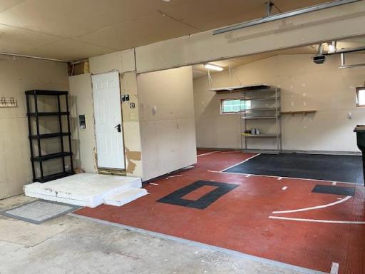 In-floor heated garage