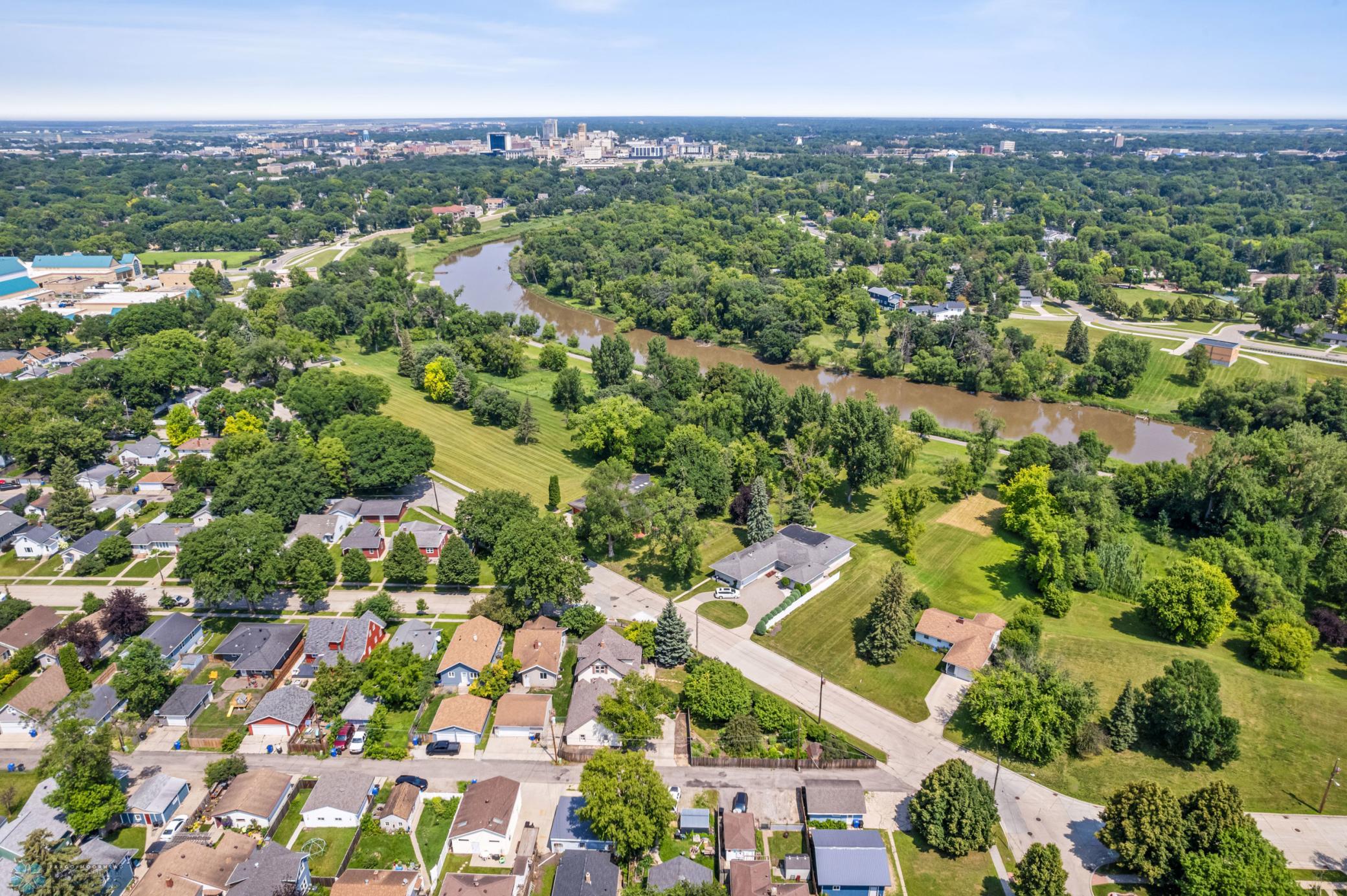 Aerial View to Red River
