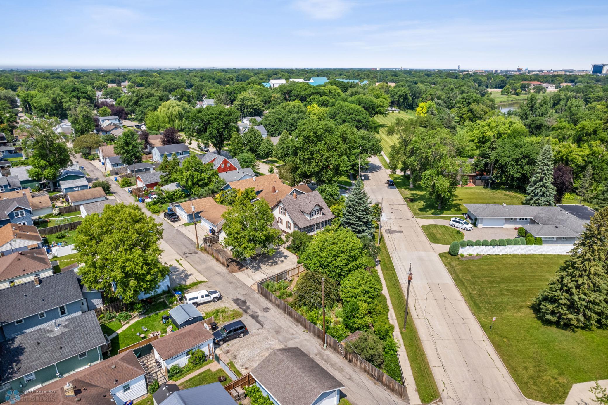 Aerial View of Corner Lot
