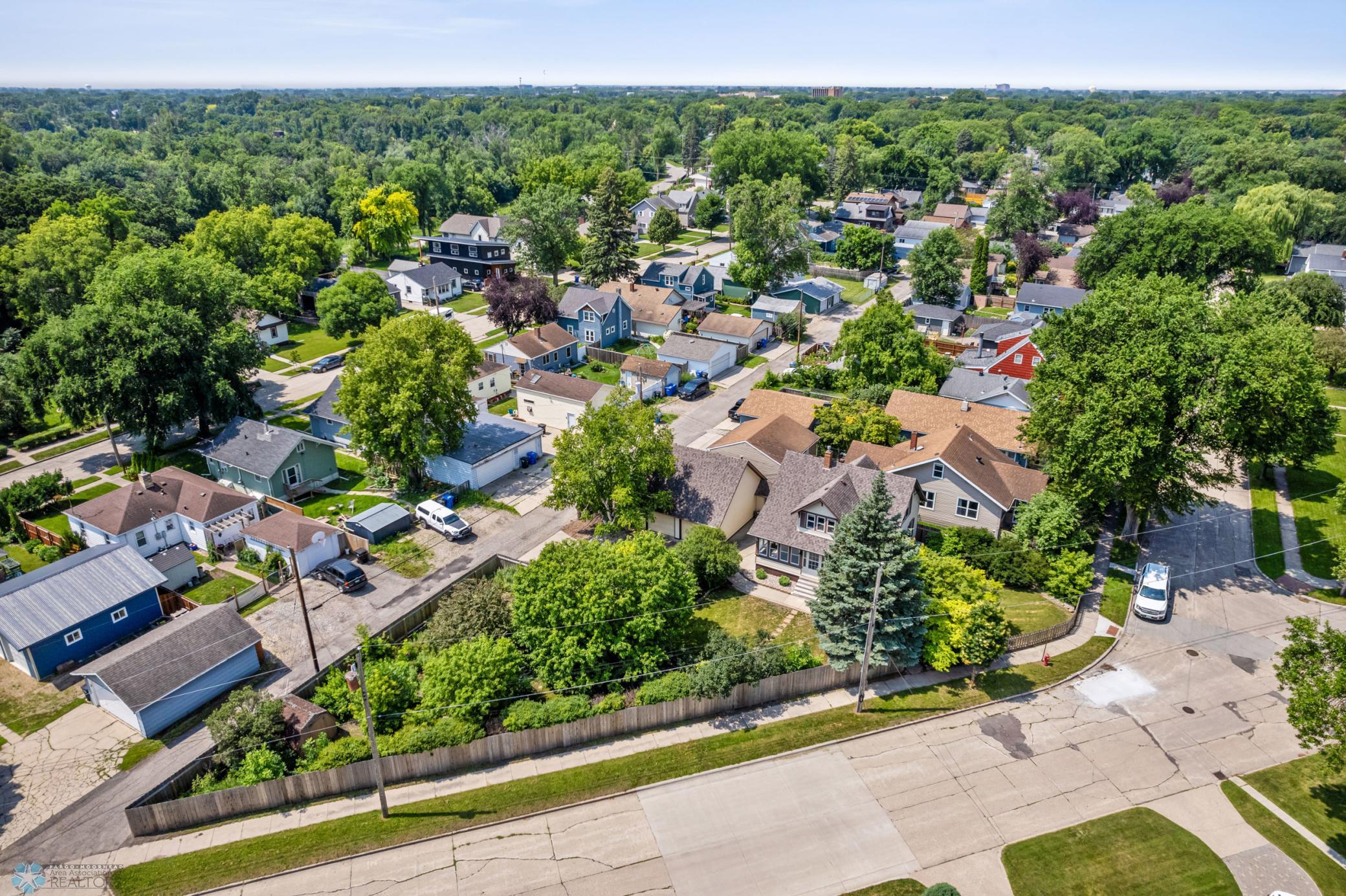 Aerial View of Corner Lot