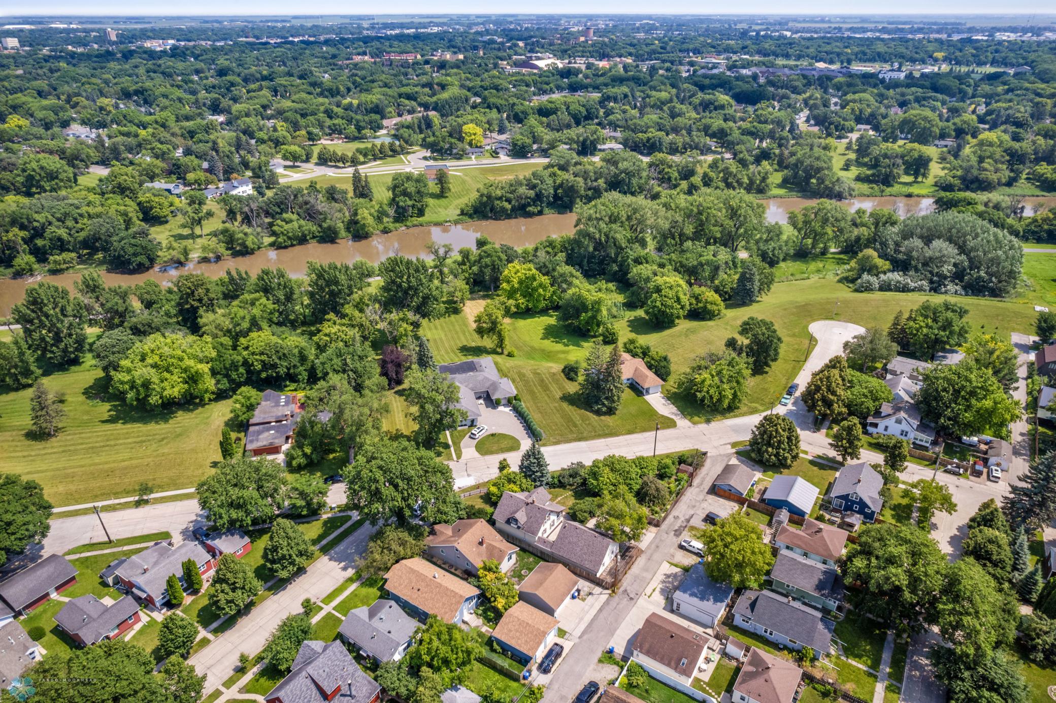 Aerial View to Red River