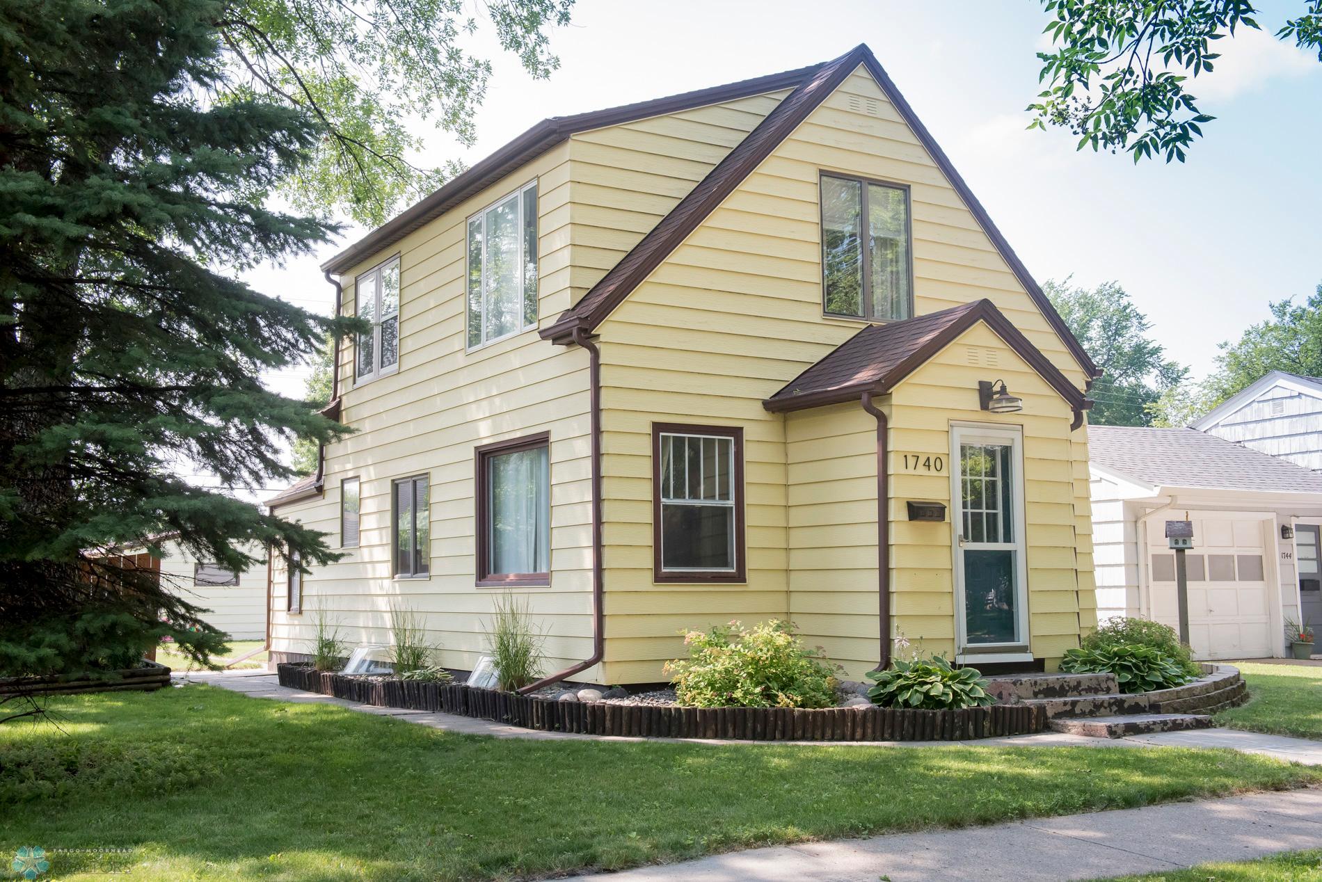 front angle view- landscaping