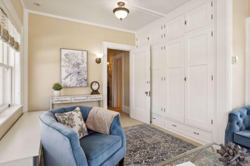 Additional original built in storage at sun porch