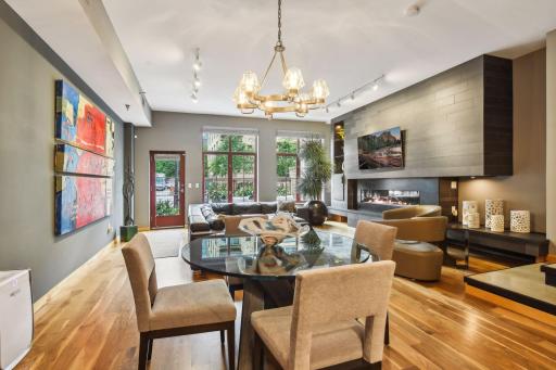 Open Dining Room is large enough to accomodate a larger table than show.